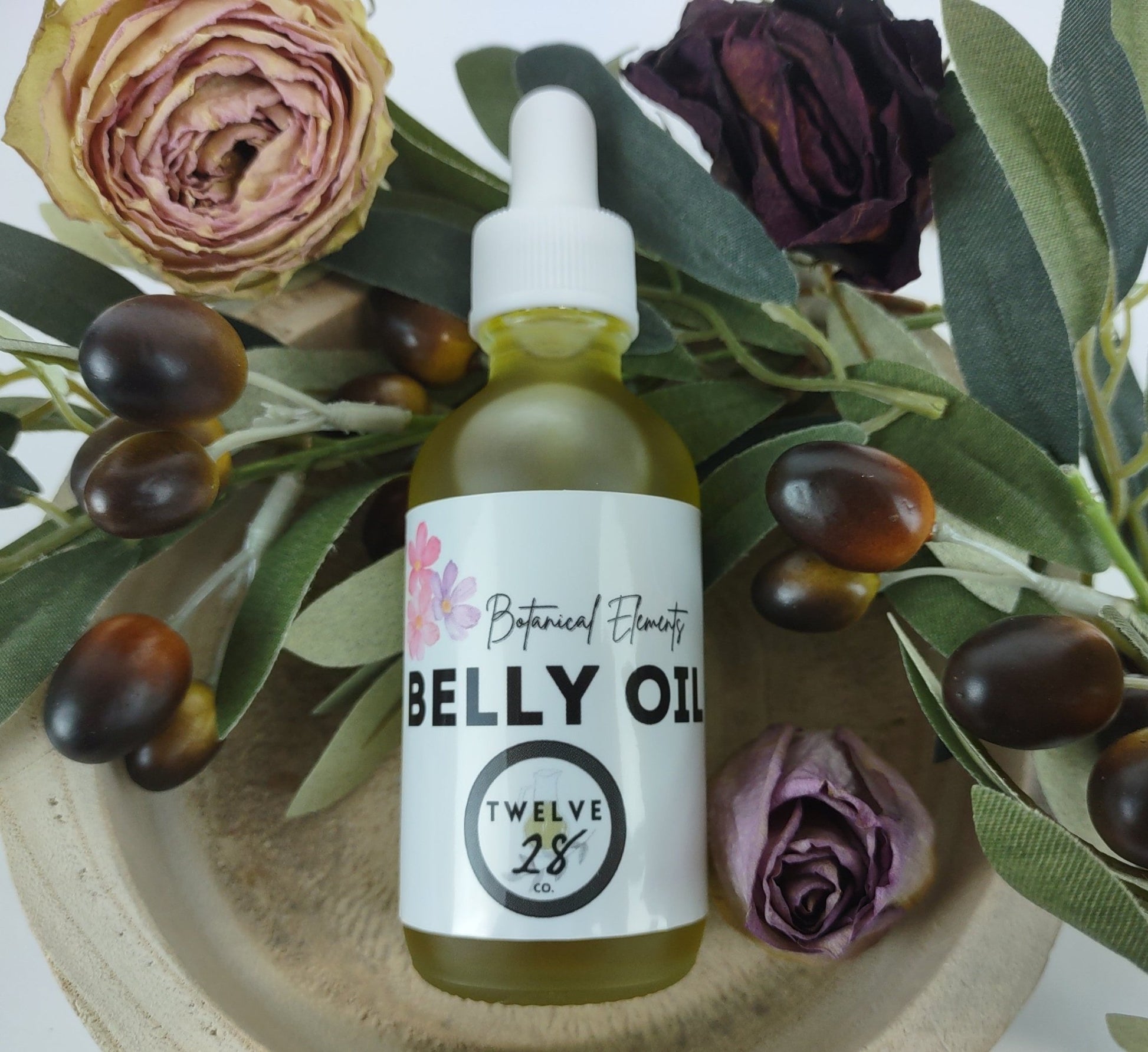 Botanical Elements Organic Belly Oil - With 100% Natural Rosehip Extracts - TWELVE28CO