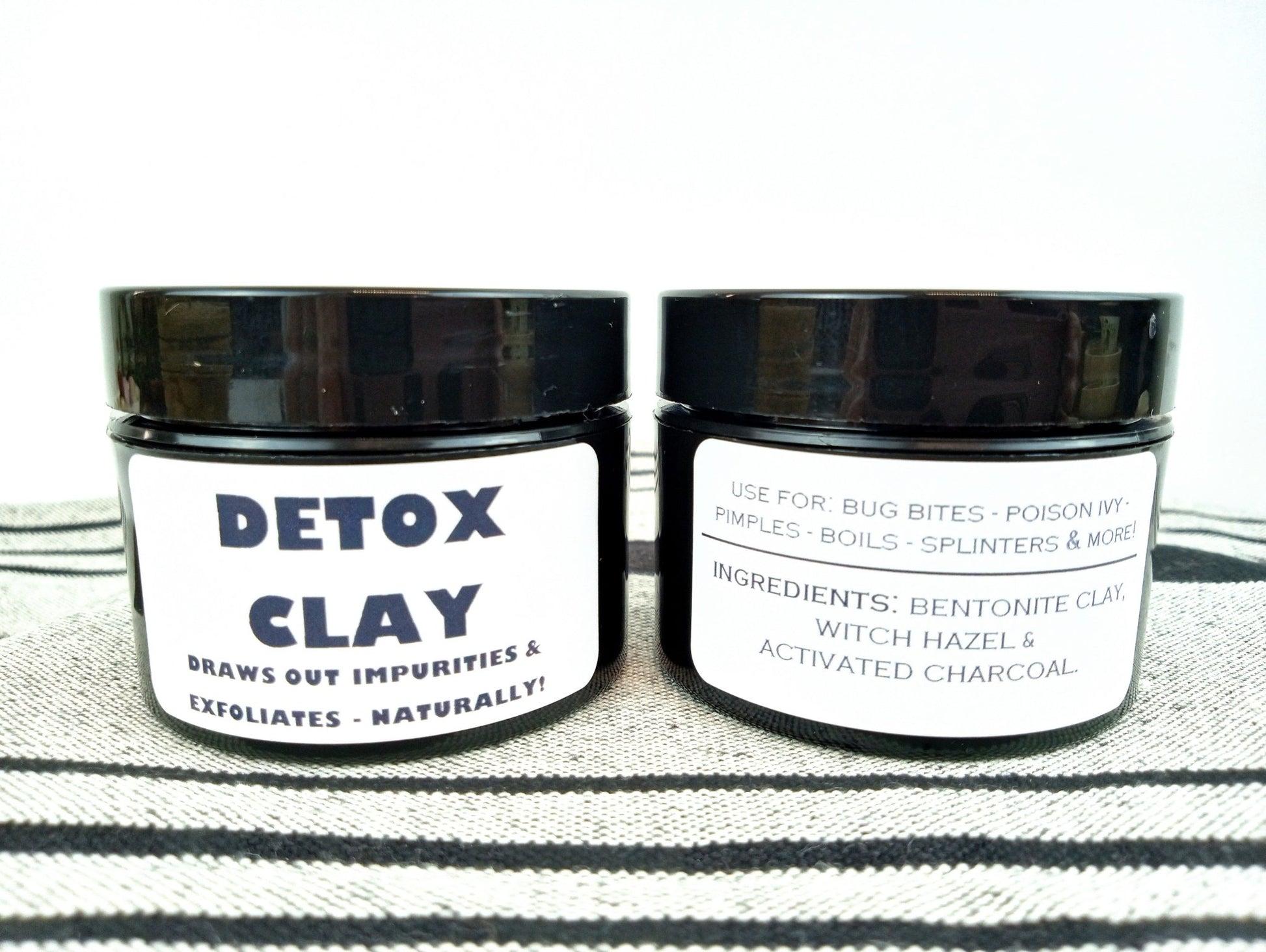 DETOX CLAY - BENTONITE CLAY WITH WITCH HAZEL - FOR: BUG BITES - POISON IVY // RASHES & MORE 2 oz. - TWELVE28CO