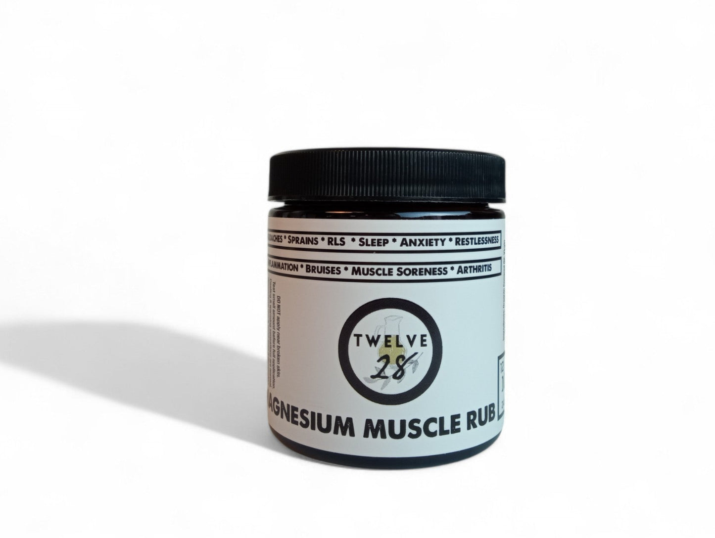 Magnesium MUSCLE RUB - Like "Icy Hot" or "Bio freeze" but better! Magnesium Chloride Based Cream with Added Oils - TWELVE28CO