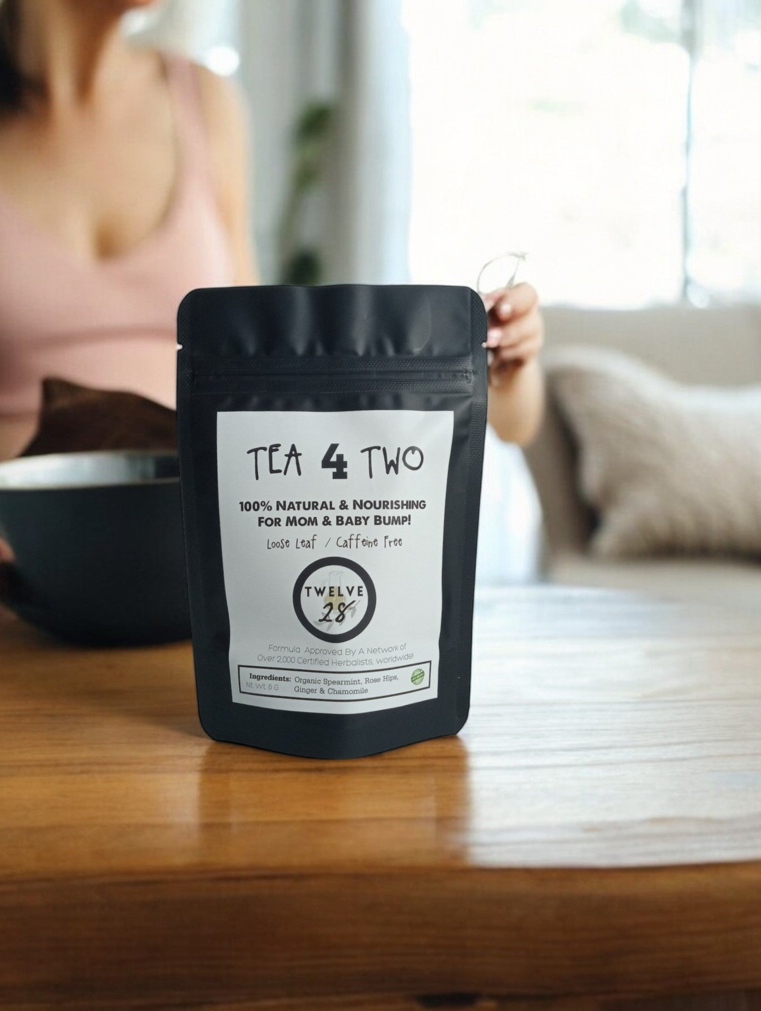 Organic Pregnancy Tea - TEA4TWO - Herbal Loose - Leaf Tea for All Trimesters - TWELVE28CO